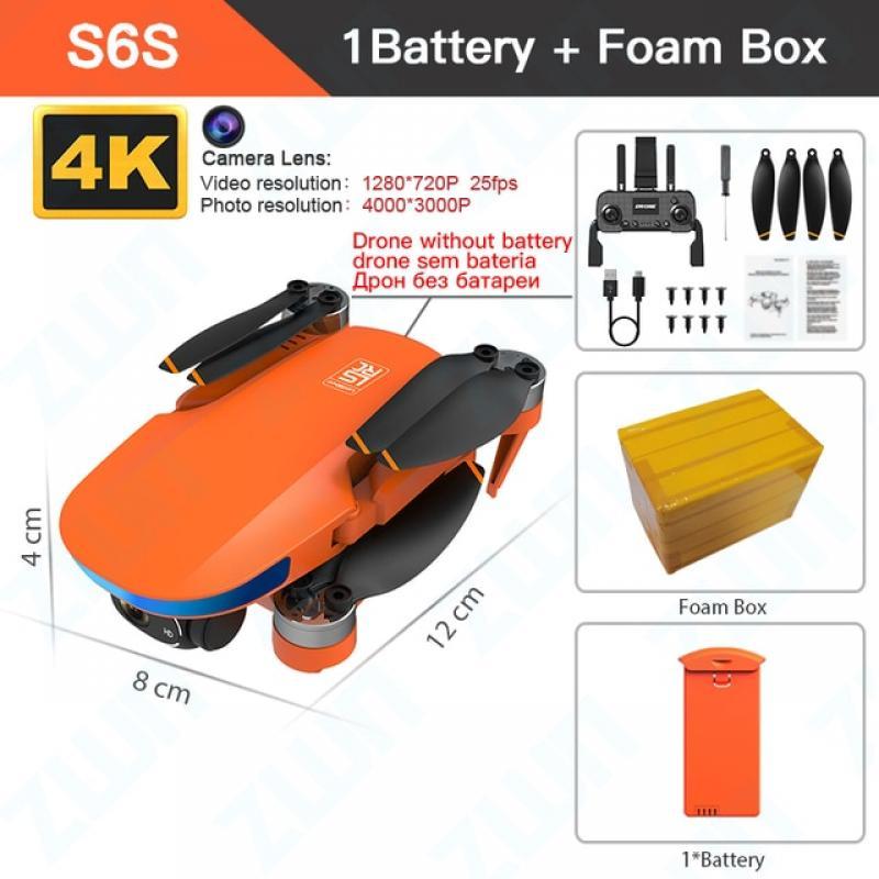 2022 New S6S Mini GPS Drone 4K Professinal Dual HD EIS Camera Light Flow 5G Wifi Brushless Folding Quadcopter RC Helicopter Toys