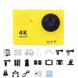 Mini Action Camera 4K Video Shooting Sport Camera 1080P/30FPS WiFi 2.0inch Screen 170D Underwater Waterproof Remote Helmet Video