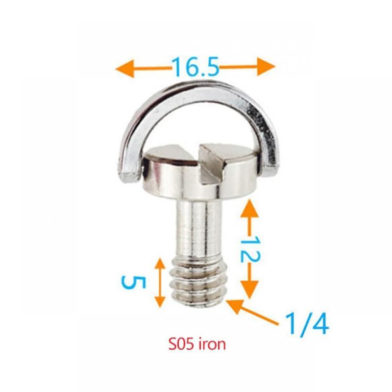 1/4 Inch D-ring Camera Mount Screw Quick Release Plate Adapter Screw For Tripod Monopod Ballhead Dslr Photo Photography Fixed