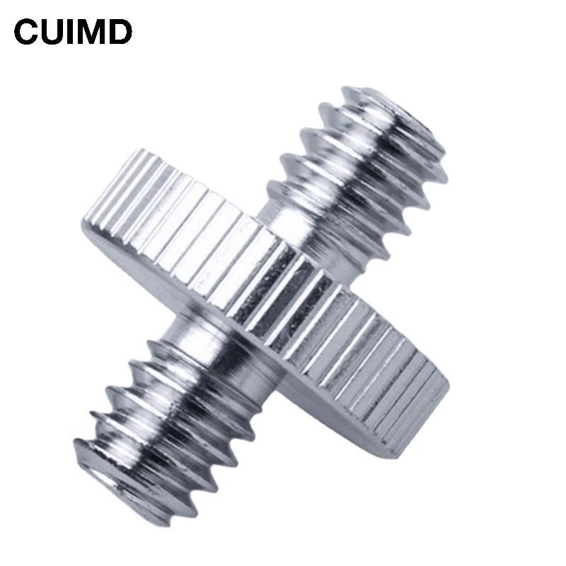 1/4" Male to 1/4" Male Threaded Adapter 1/4 Inch Double Male Screw Adapter Supports Tripod Stand Metal Camera Accessories