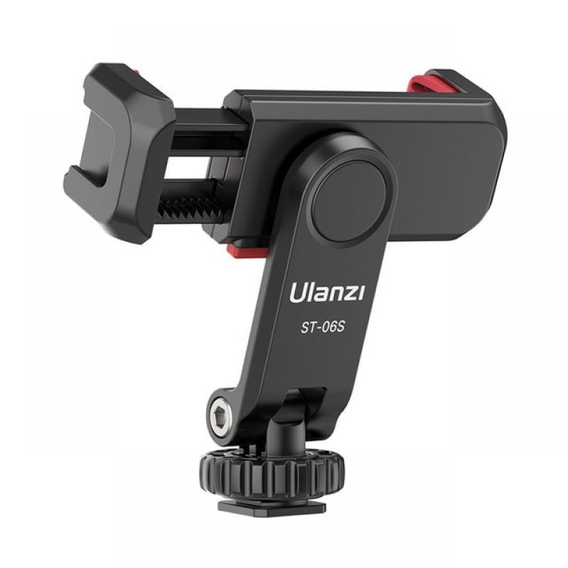 Ulanzi ST-06S Phone Holder Mount Clamp Clip Horizontal and vertical Shooting for Smartphone Cold Shoe Mount Video Light Mic