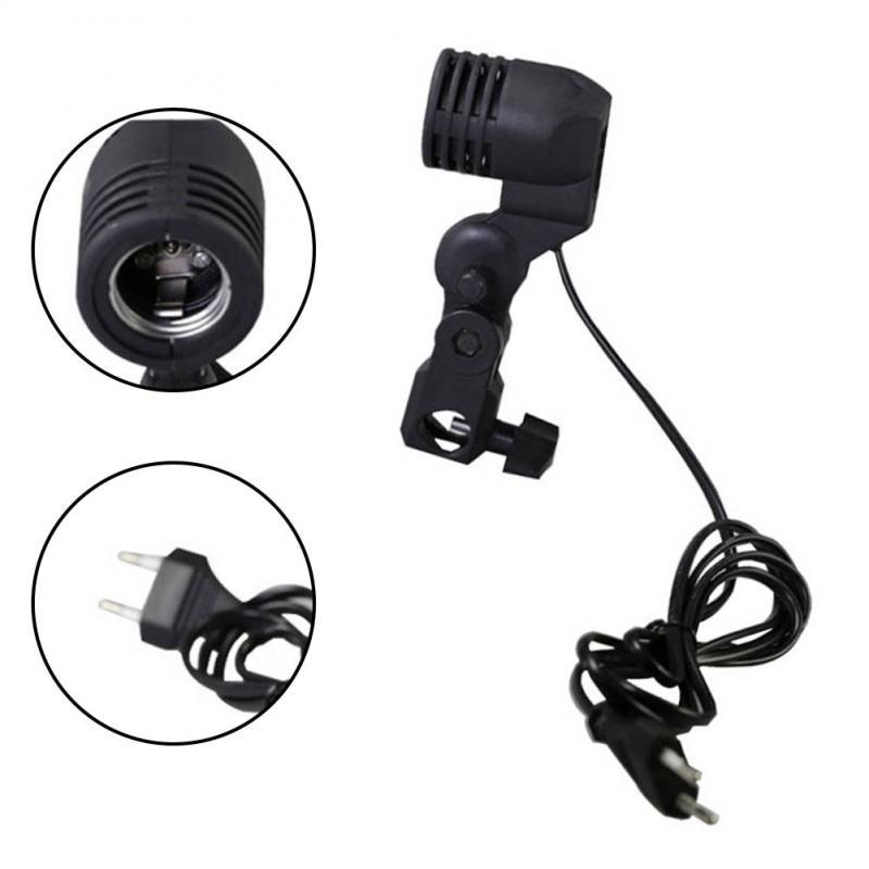 Single Lamp Head E27 Screw With Umbrella Hole Electronic Flash Lamp Holder With Switch Photography Light Bulb Power Lamp Holder