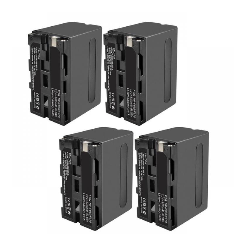 8700mAh NP-F980 NP-F970 NPF960 NPF970 F750 F770 Battery with USB Charger For Sony PLM-100 CCD-TRV35 MVC-FD91 MC1500C BR