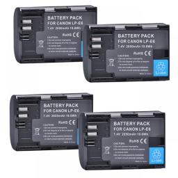 2650mAh LP-E6 LP-E6N Battery + Charger For Canon EOS 6D 7D 5D Mark II III IV 5D 60D 60Da 70D 80D 90D 5DS R5 R6 XC10 XC15