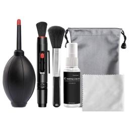 6 In 1 Camera Cleaning Kit, Professional DSLR Lens Cleaning Tool With Portable Storage Bag For CCD Sensor Lens Keyboards