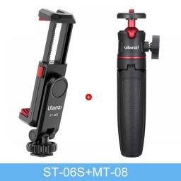 Ulanzi ST-06S Vertical Shooting Phone Mount Holder DSLR Camera Monitor Mount Tripod Mount Clamp For Smartphone Vlog Shooting