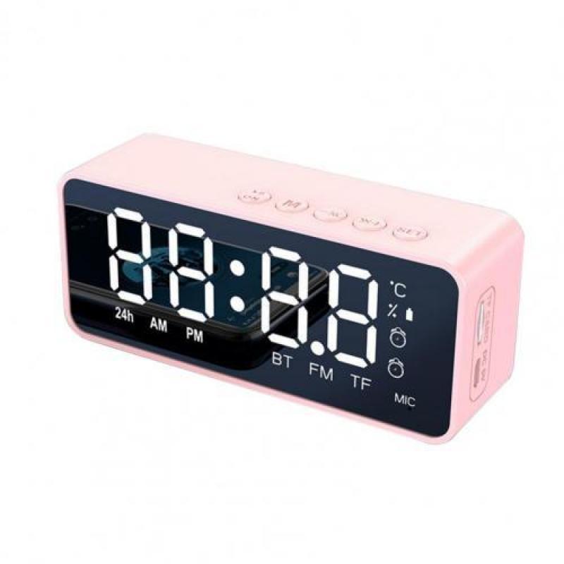 Wireless Bluetooth Speaker FM Radio Sound Box Desktop Alarm Clock Subwoofer Music Player TF Card Bass Speaker Boom For All Phone