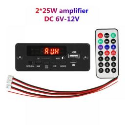 12V  50W Bluetooth5.0  Decoding Board Module Wireless Car USB Mp3 Player Bluetooth TF Card Slot  / FM / Remote