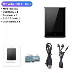 2023 New MP3 Player Bluetooth 5.0 Touch Screen Music Play Built-in Speaker 16GB Support FM Radio Recording Pedometer MP 3 Best