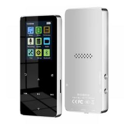 NEW 1.8 Inch Metal Touch MP3 MP4 Music Player Bluetooth 4.2 Supports Card, With FM Alarm Clock Pedometer E-Book Built-in Speaker