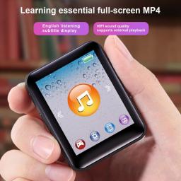 MP3 Portable HIFI TF Card Radio Sound Recording Rechargeable MP4 Indoor Outdoor Office Jogging Music Player White 16G