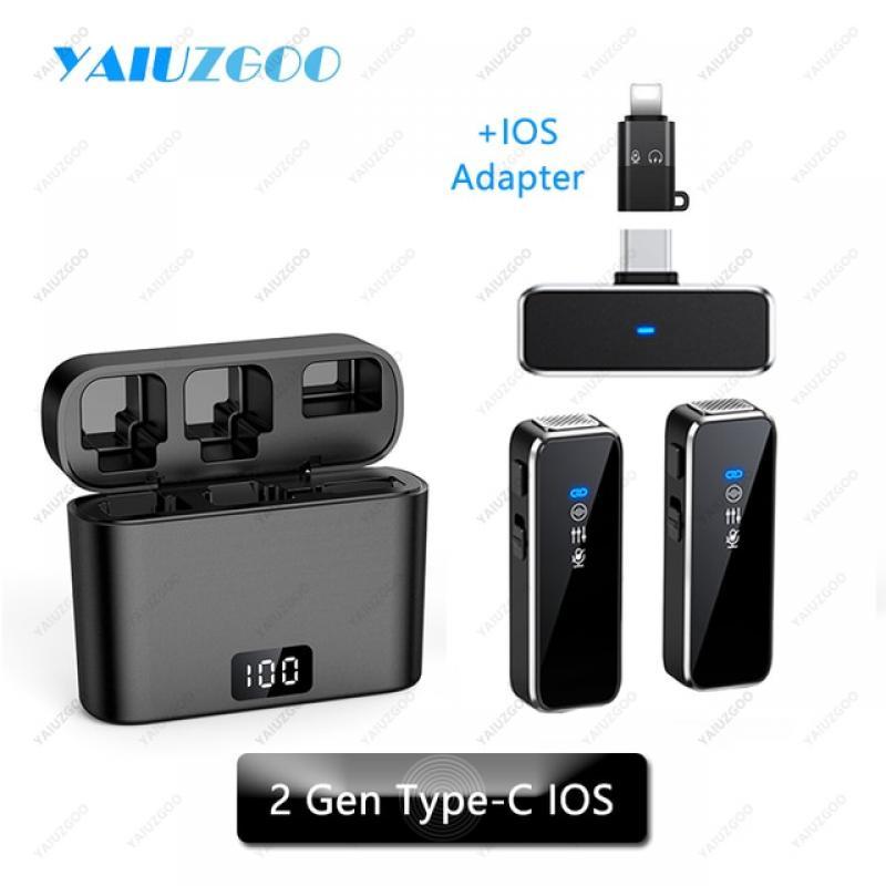 Wireless Lavalier Microphone Mini Lapel Mic Portable Audio Video Recording for IPhone Type-C Live Broadcast With Charging Box