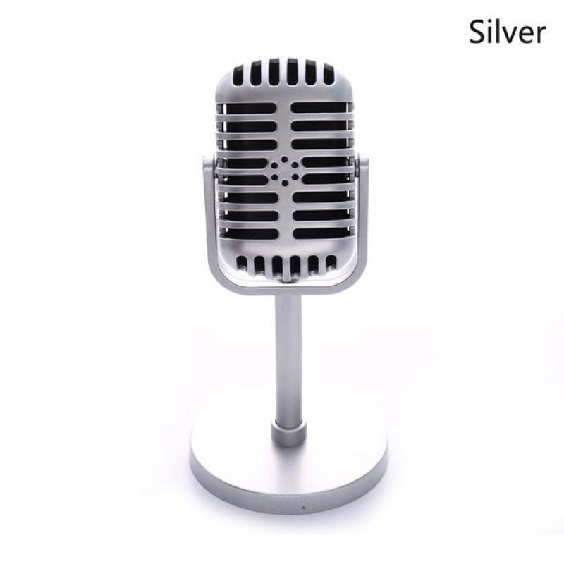 Simulation Classic Retro Dynamic Vocal Microphone Vintage Style Mic Universal Stand For Live Performanc Karaoke Studio Recording