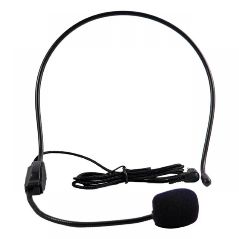 3.5mm Plug Headset Mic Head-mounted Portable Guide Lecture Speech Headset Mic Voice Amplifier Lightweight Over Head for Teachers