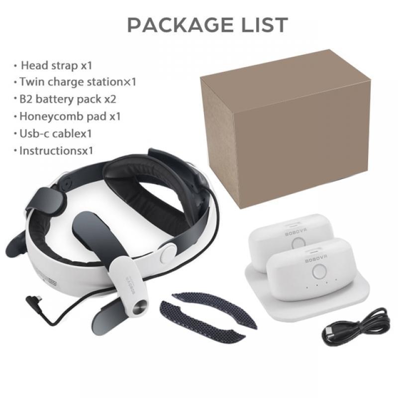 BOBOVR M2 Pro Battery Pack Strap Power Bank For Oculus Quest 2 with Honeycomb Head Cushion C2 Carrying Case VR Accessories
