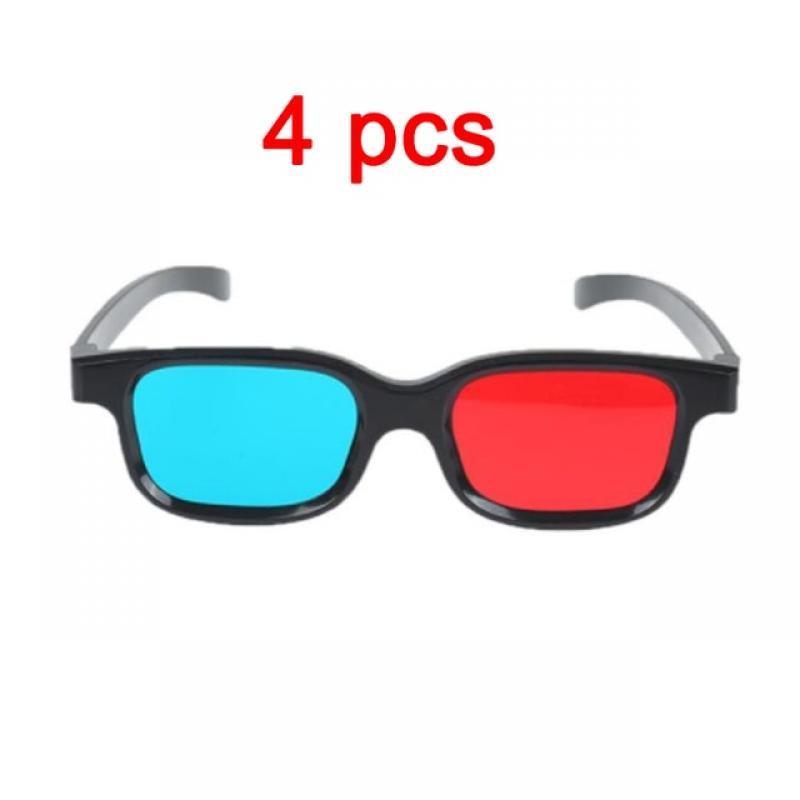 Black Frame Red Blue 3D Glasses Home Theater Immersive Experience For Dimensional Anaglyph Movie Game DVD Video Gift Glasses Rub