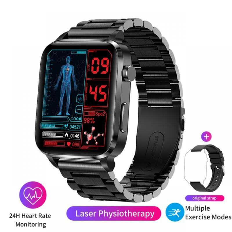 Blood Sugar Smart Watch Men Body Temperature Blood Pressure Monitor Health Sport Smartwatch Women Glucometer Watch 2023 New