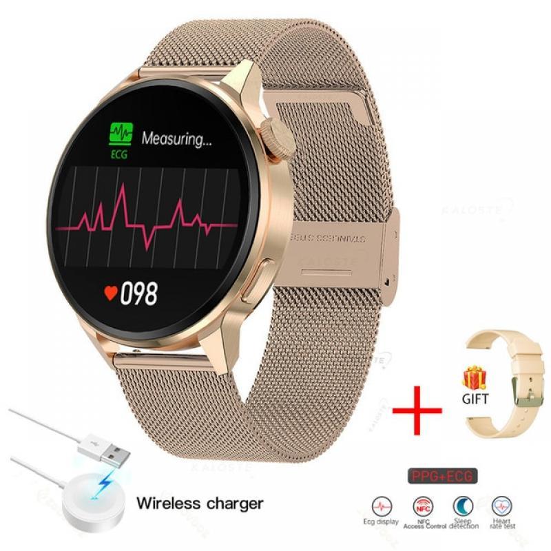 2023 NFC Smart Watch Women Bluetooth Call Wireless Charging Watches Sport GPS Tracker Heart Rate ECG Smartwatch Support Hebrew