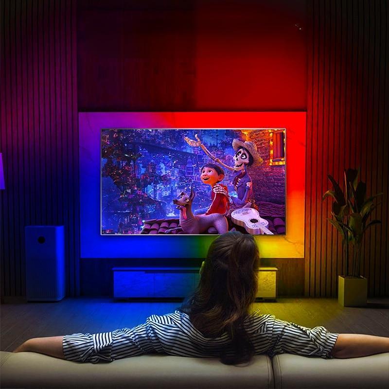 Ambilight tv kit 5V USB LED Strip light 5050 RGB Dream Color Ambient TV Kit  Desktop PC Screen Background lighting 1/2/3/4/5M