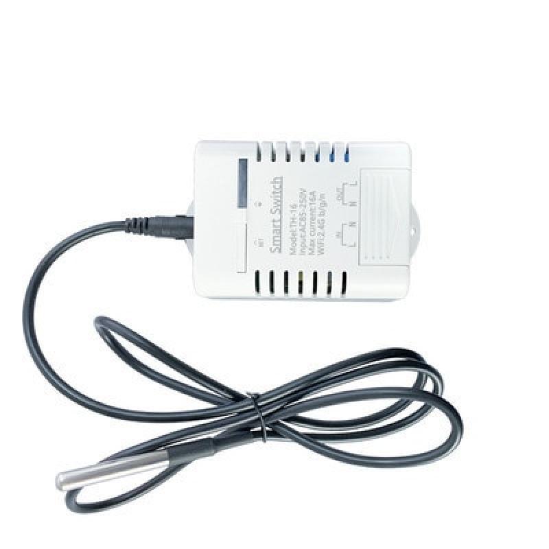 eWelinkAPP TH-16 Smart Wifi Switch 16A/3000W Monitoring Temperature Sensor RF433 remote Control Compatible with Alexa Siri