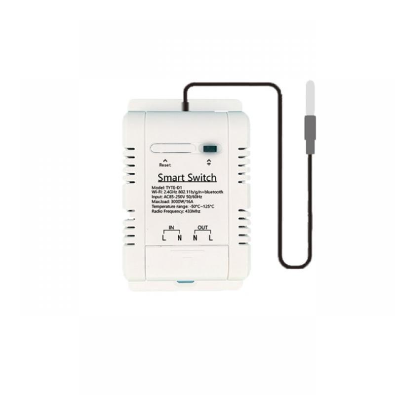Tuya Smart  Temperature Switch 16A 3000W with Energy Consumption Monitoring RF433 Intelligent Thermostat Compatible with Alexa