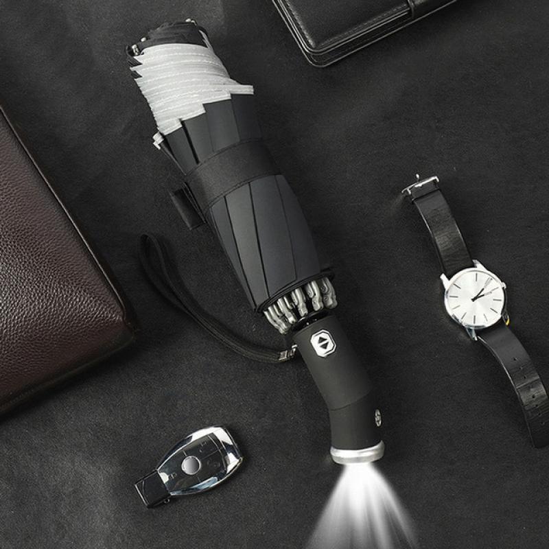 Xiaomi Rotating LED Automatic Umbrella Flashlight Reflective Stripe Reverse For Business Rain Sun Large Insulation Parasol