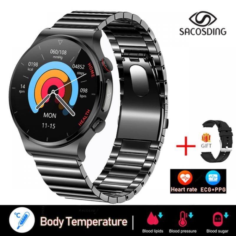 2023 New ECG+PPG Health Smart Watches Men Heart Rate Blood Pressure Fitness Tracker Waterproof Smartwatch For Android ios Phone