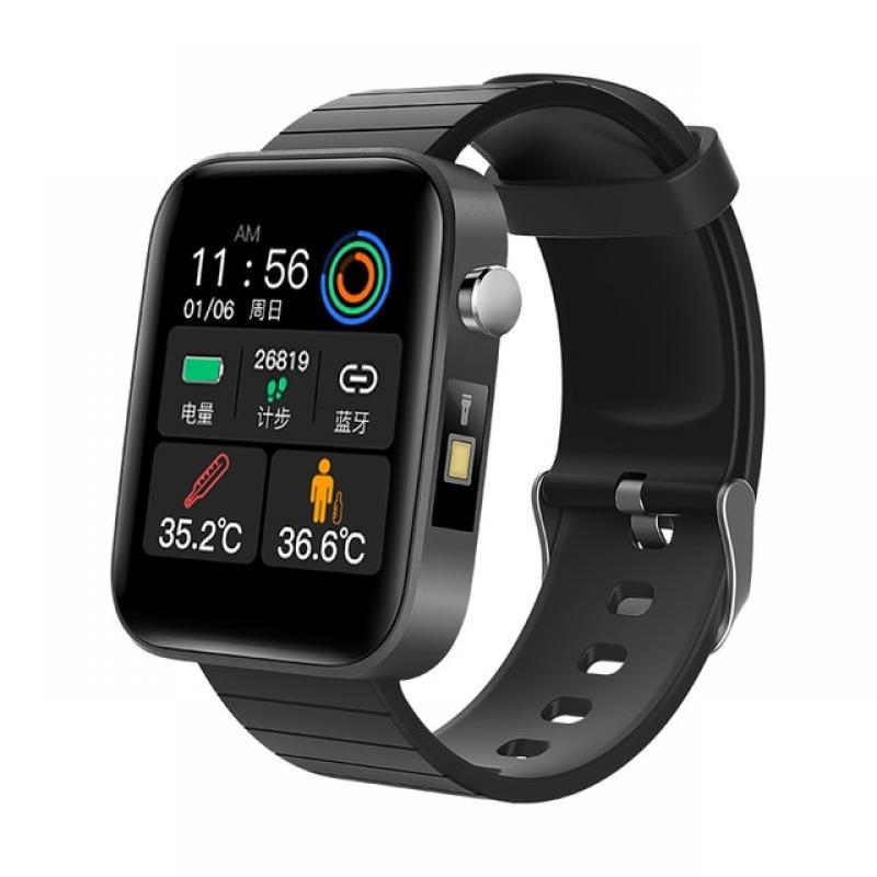 Smart Bracelet Men IP67 Waterproof Body Temperature Measure Heart Rate Blood Pressure Blood Oxygen Call Smart watch T68-1