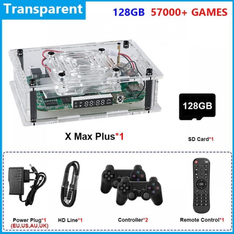 TSINGO Super Console X Max Plus 4K HD WiFi Retro TV Video Game Player 65000+ Games For PSP/DC/PS1/N64/SS Dual System S905X3 CPU