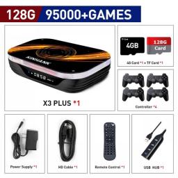 KinHank Super Console X3 Plus Retro Video Game Consoles Built-in 114000 Classic Games 4K Output Mini Game Box For PSP/PS1/SNES