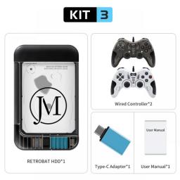 RETROBAT Portable 500G Gaming HDD Consoles 70+Emulators 64000+Retro Games For PS3/PS2/DC/N64/PSP/MAME/SS  For Windows Laptop&PC
