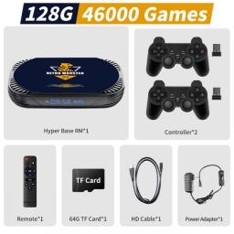 Amlogic S905X4 Mini Retro Game Console 48000+ Games For PSP/PS1/Sega Saturn/DC/SNES Dual WIFI 4K/8K HD TV Box Video Game Player