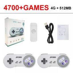 SF900 Retro Game Console With 2 Game Controllers Gamepad 2.4G Wireless Receiver Video Game Console For Super Nintendo SNES NES