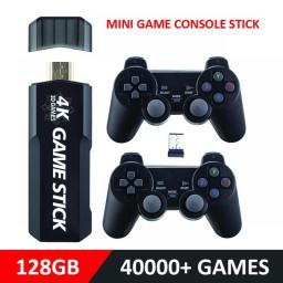 4K  Video Game Console For N64/ PS1/PSP/SEGA/SNES/MAME Retro TV Game Console 128GB 40000+ Games 3D Video Game Stick X2 GD10