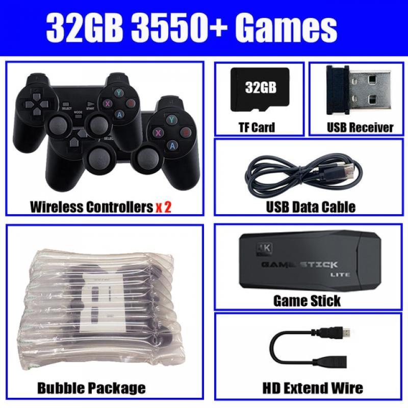 Video Game Console 64G Built-in 10000 Games Retro handheld Game Console Wireless Controller Game Stick For PS1/GBA Kid Xmas Gift
