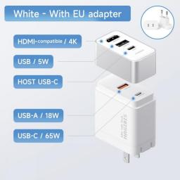 Hagibis Switch Dock For Nintendo Switch 65W GaN Fast Charger 4K HDMI-compatible TV Dock For Steam Deck Laptops  NS Accessories