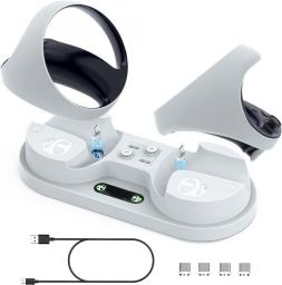 Charging Station For PS VR2 Sense Controller Dual Charger Dock Station With Led Indicator For Playstation VR2 Accessories