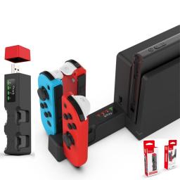 4 In 1 Charging Base Station Portable Mini USB Hub Wireless Charger Holder Joycon NS Controller For Nintendo Switch Accessories