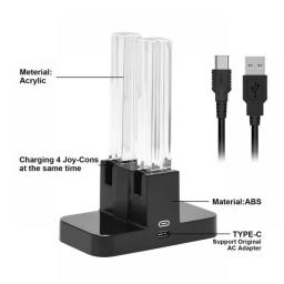 Nintend Switch 4 Controller Charger LED Indicator Charging Dock Station For Nitendo Switch Nintendoswitch NS OLED Accessories