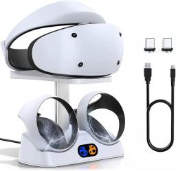 Charging Station For PSVR 2 Controller Lightning Dock PS5 VR2,VR Sense Controller Charger PSVR2 Accessory Headset Display Stand