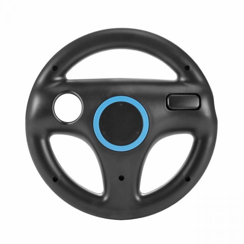 Plastic Steering Wheel for Nintendo Wii Kart Racing Games Remote Controller Comfortable Touch Steering Wheel for Racing Games