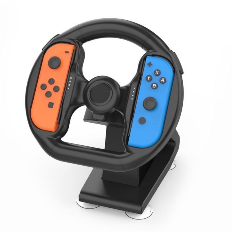 Controller Attachment with 4 suction cups for Nintendo Switch OLED Racing Game NS Accessory Steer Wheel for Joy-con Compatible