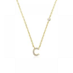 ANDYWEN 925 Sterling Silver Gold Small 26 Letters A- Z Zircon CZ Pendant Monogram Necklace Me 2020 Initial Alphabet M A Jewelry