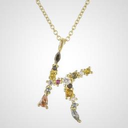 ANDYWEN 925 Sterling Silver Gold Letter M Pendant Initial F Alphabet Necklace Monogram Opals 2020 Women Accessories Jewelry