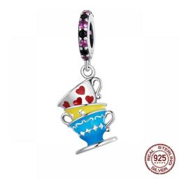 WOSTU 100Percent 925 Sterling Silver Fashion Colorful Magic Cat Charms Beads For Women Fit Original DIY Bracelet Necklace Fine Jewelry