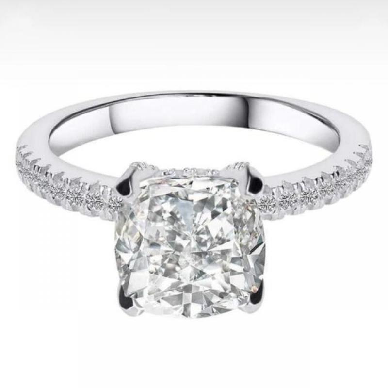 Brand Promise Ring Set Real 100% 925 Sterling Silver Diamond Engagement Wedding Band Rings for Women finger jewelry