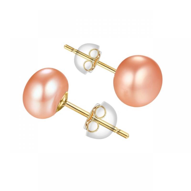 Natural Freshwater Pearl Stud Earrings Real 925 Sterling Sliver Earring Cultured White Pearl for Women Earring Jewelry Wholesale