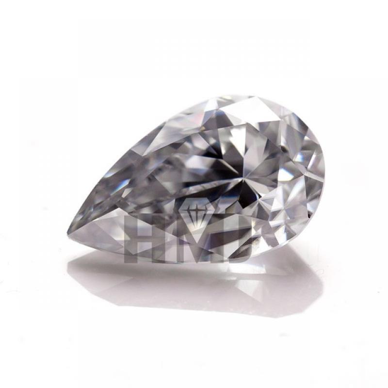 Moissanite Stone Pear Cut VVS1 Gray Color Loose Lab Grown Diamond with GRA Certificate Gemstones Wholesale