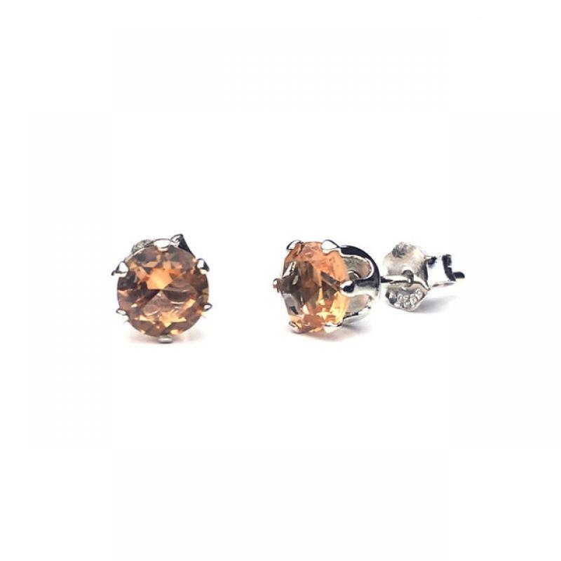 CSJ Created Diaspore Zultanite Stud Earrings Gemstone Silver Gold Color Fine Jewelry Women Lady Wedding Engagment Party Mom Gift