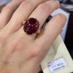 585 Purple Gold 14K Rose Gold Inlaid Dark Ruby Oval Rings For Women Opening Romantic Retro Style Engagement Luxury Jewelry